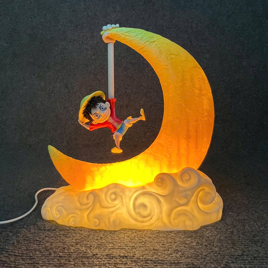 Lámpara Luffy en la Luna (Fanart One Piece)