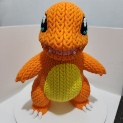 Charmander estilo Crochet Figura 3D