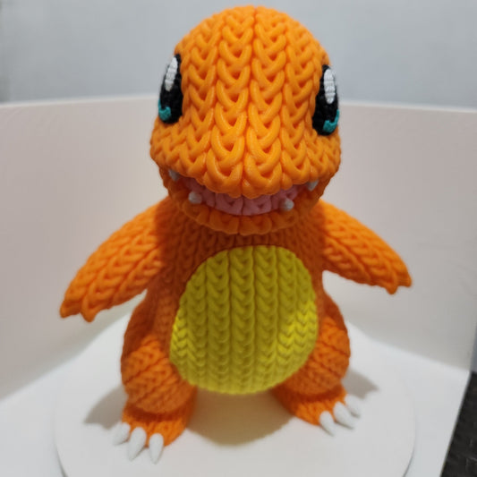 Charmander estilo Crochet Figura 3D