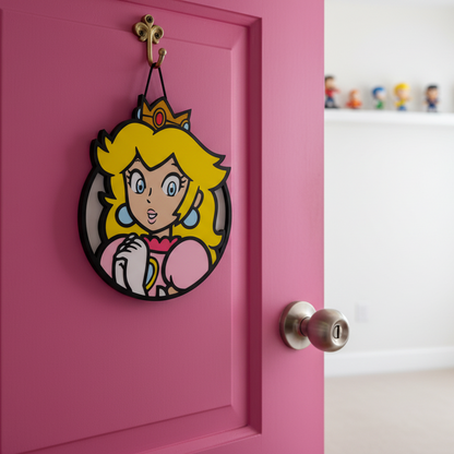 Mural Peach Clásica (Fanart Super Mario)