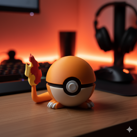 Pokébola Charmander - Edición Flama (Fanart Pokémon)