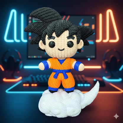 Goku en Nube Voladora (Fanart Dragon Ball)