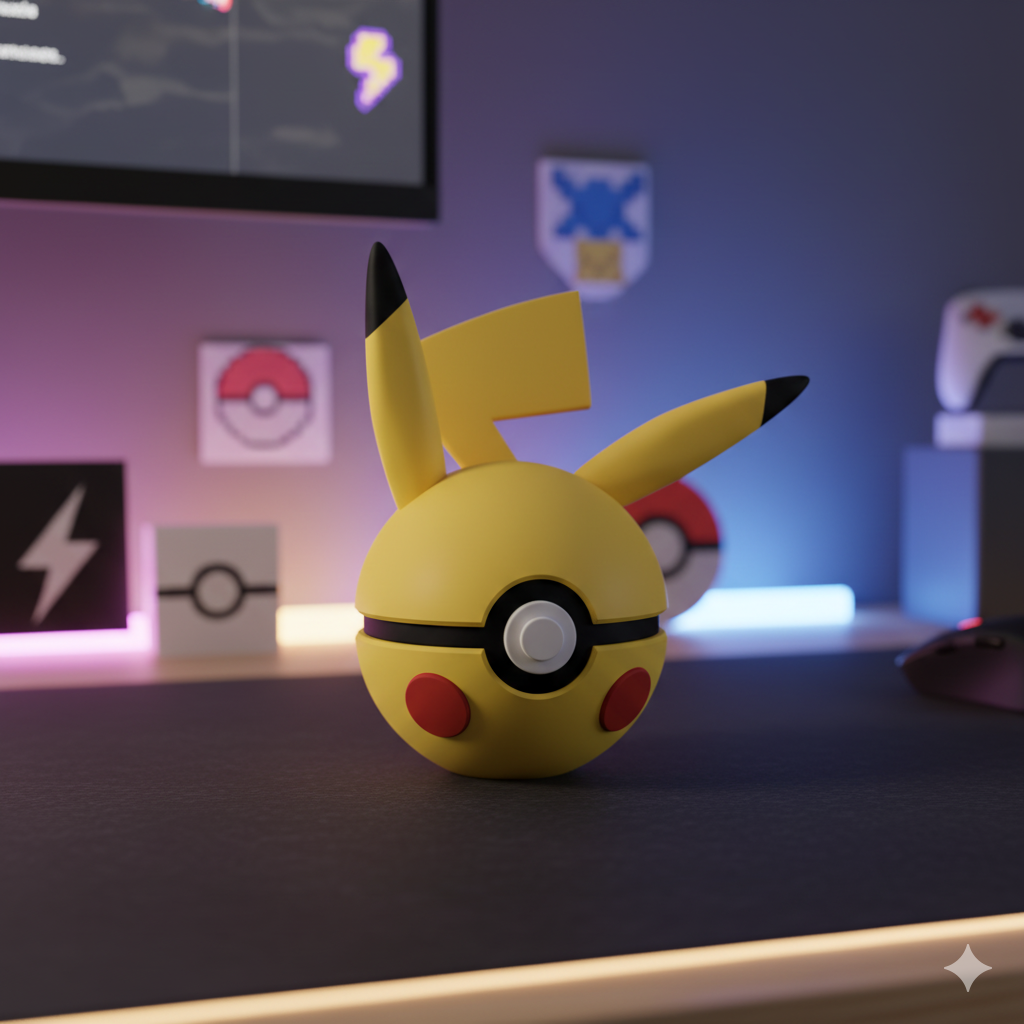Pokébola Pikachu 3D  — La chispa que faltaba en tu colección