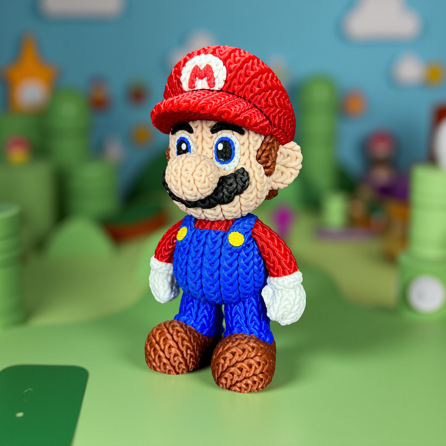 Figura 3D estilo tejido – Mario clásico
